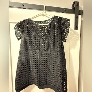 🛍️ Banana Republic Black Crochet Blouse